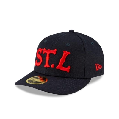 Red St. Louis Cardinals Hat - New Era MLB Ligature Low Profile 59FIFTY Fitted Caps USA3710465